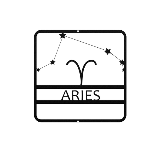 Zodiac Theme Metal Wall Art - Aries Constellation