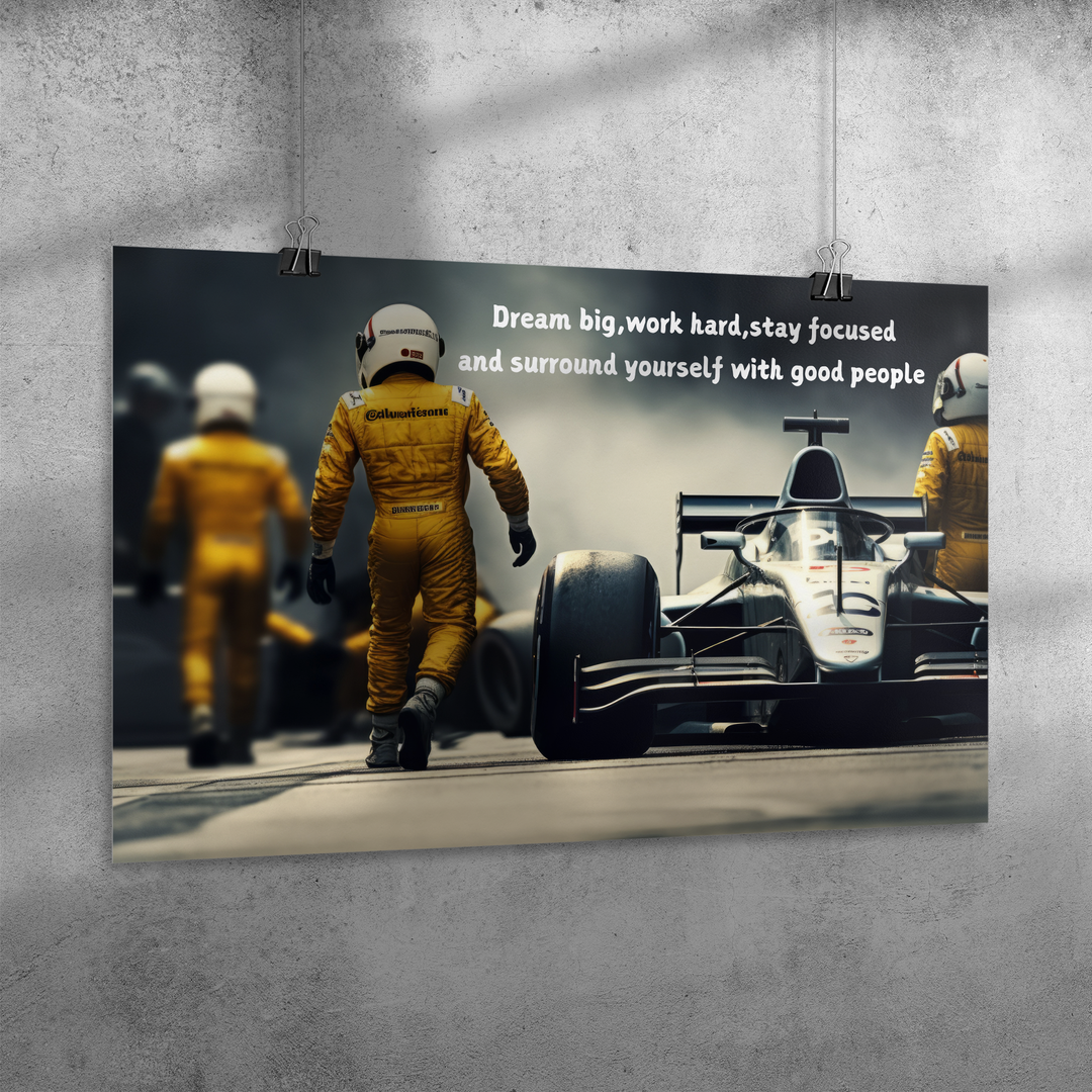 Poster: 36x24 motovational,formula one Wall Art AnywherePOD