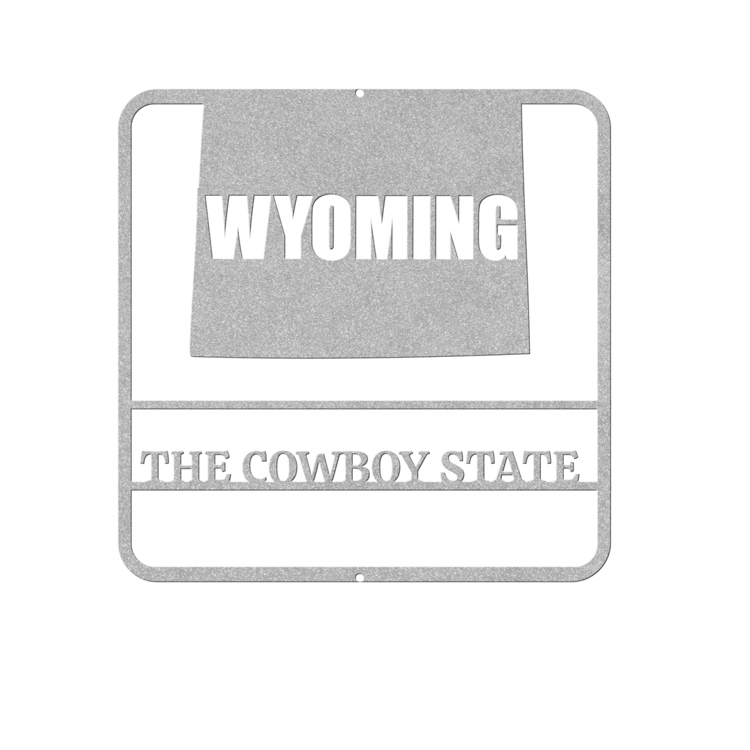 Wyoming Metal Home Sign - Personalized Steel Wall Art
