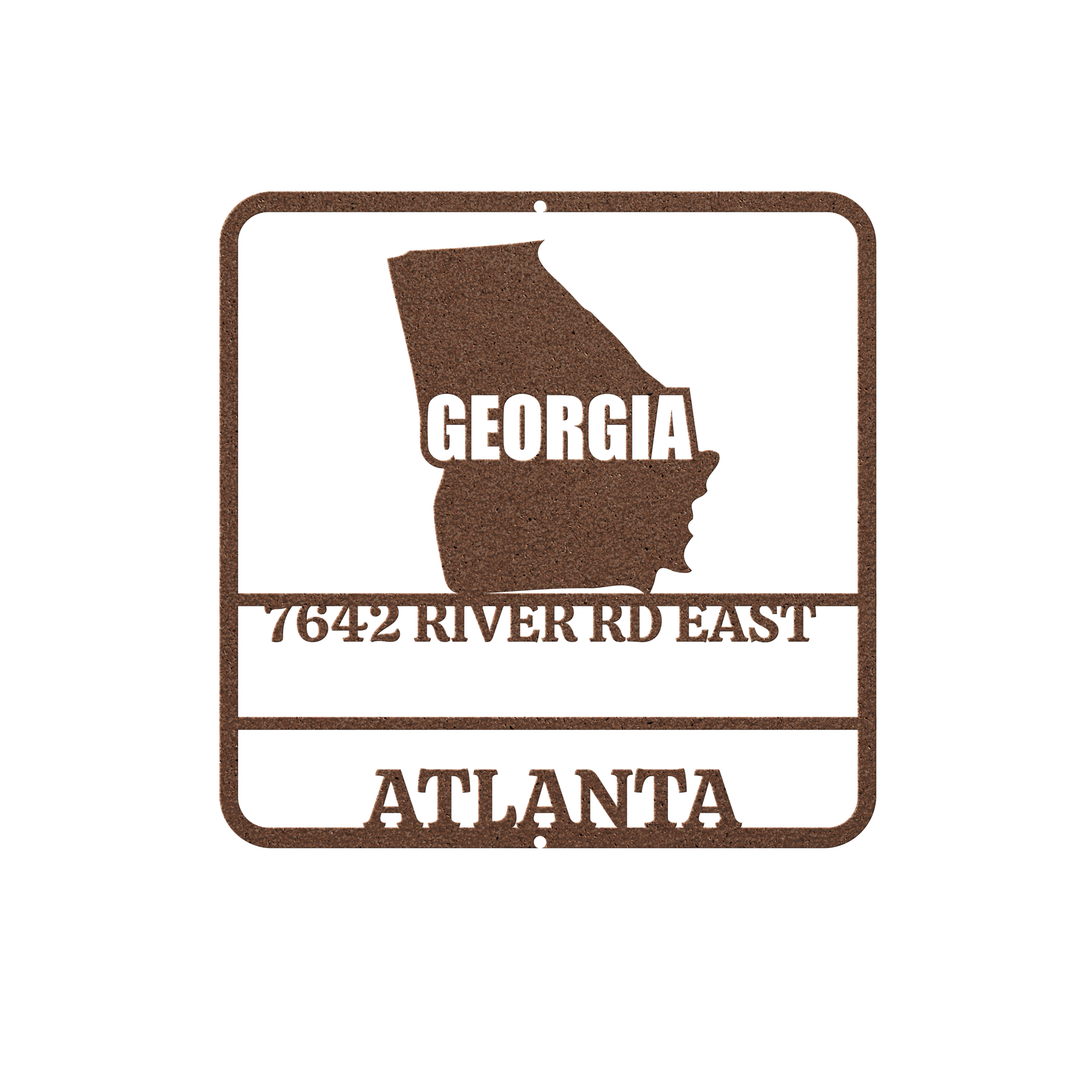 Personalized Georgia Metal Sign - Home Decor Gift
