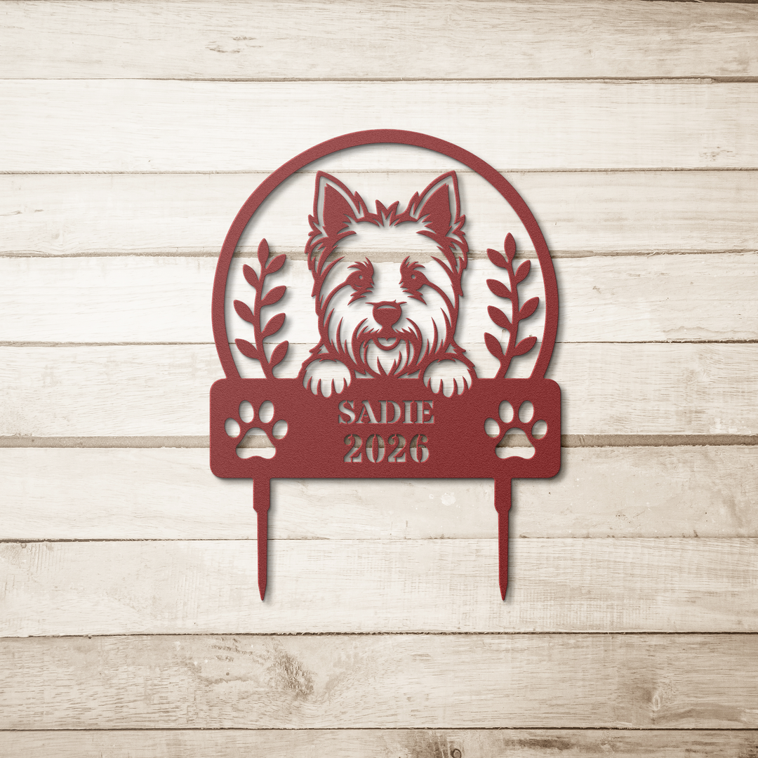 Memorial Garden Sign or   Dog Memorial Stake/Yorkie