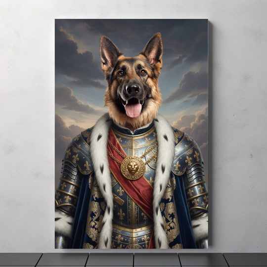 Regal Dog Canvas Art – Noble Pet Portrait