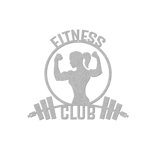 Custom Metal Signs for a gym, featuring fitness image for women Wall Art AnywherePOD