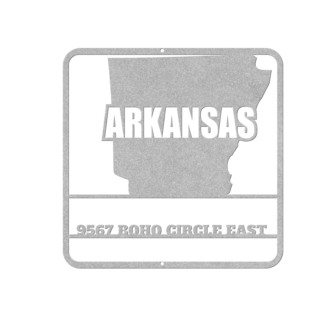 Arkansas Customized State Metal Wall Art - Indoor/Outdoor Decor