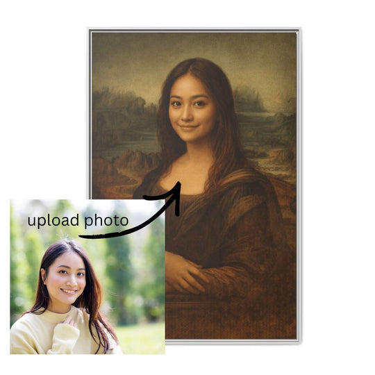 Custom Portrait Canvas Art - Personalized Gift Mona Lisa Style