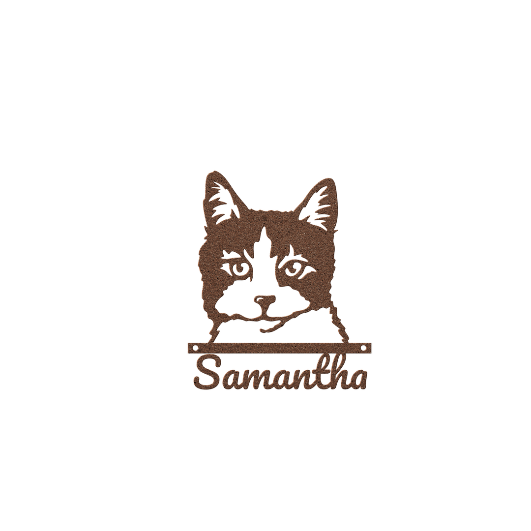 Personalized Cat Lover Metal Sign - Custom Pet Wall Art