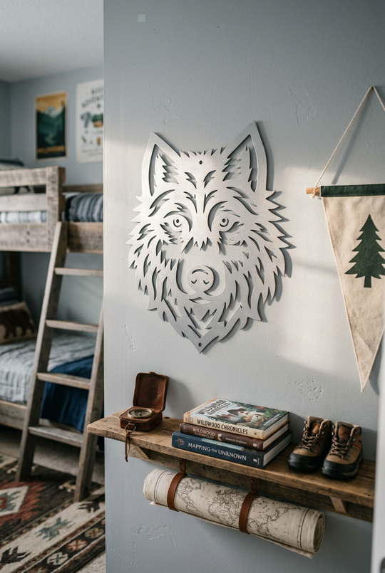 Wolf Face Metal Wall Art