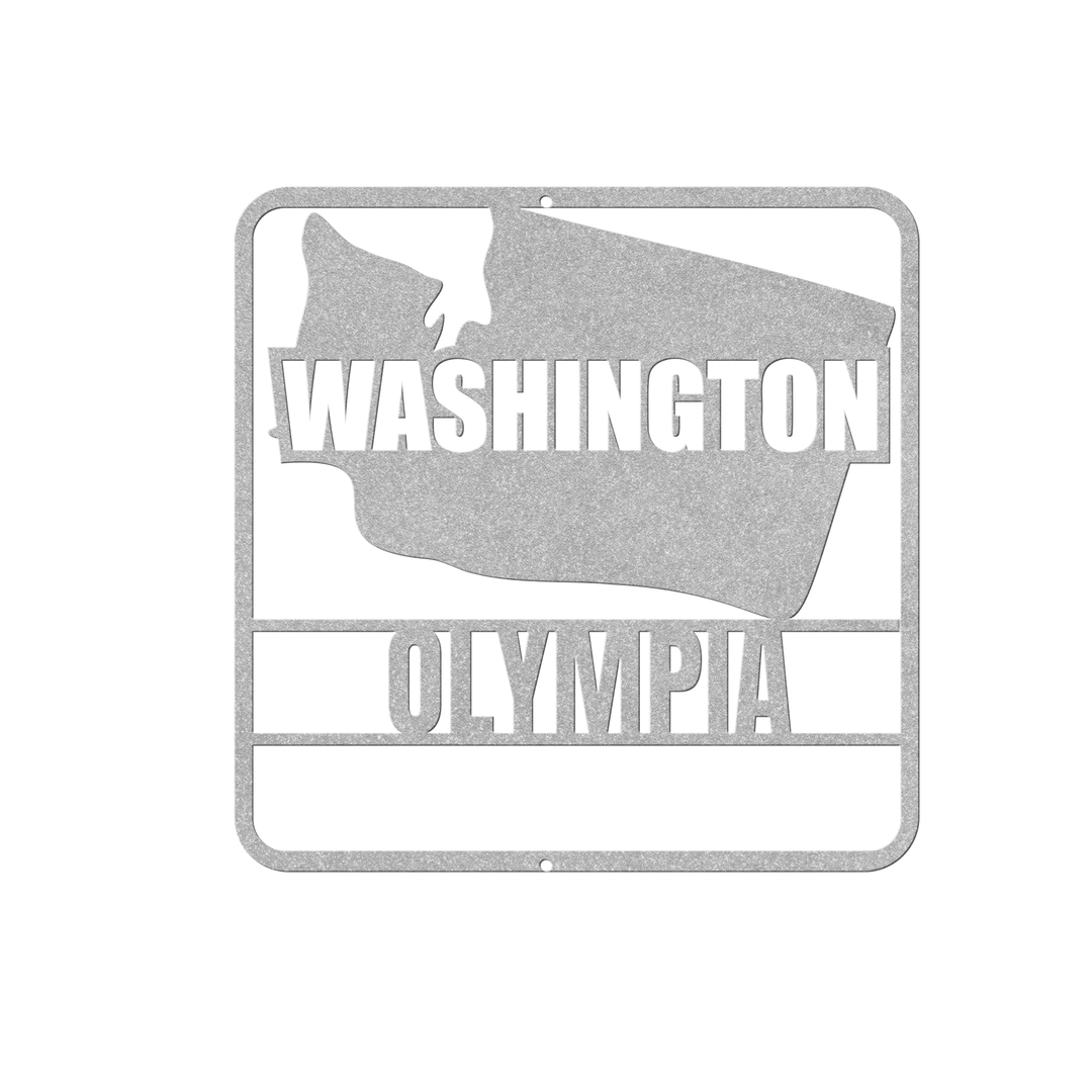 Washington State Metal Wall Art - Rustic Home Decor