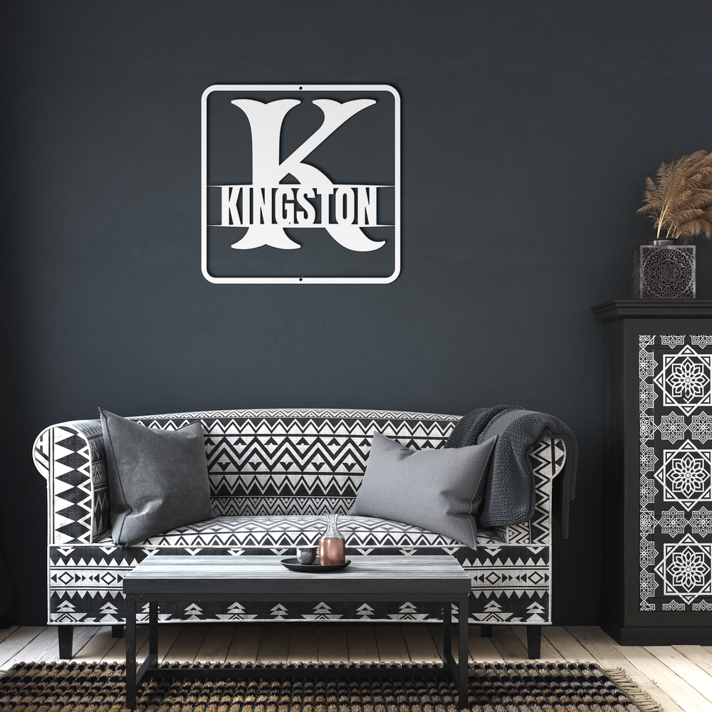split monogram K PERSONALIZED - Tailored Wall Expressions