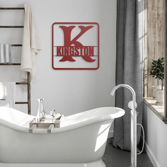 split monogram K PERSONALIZED