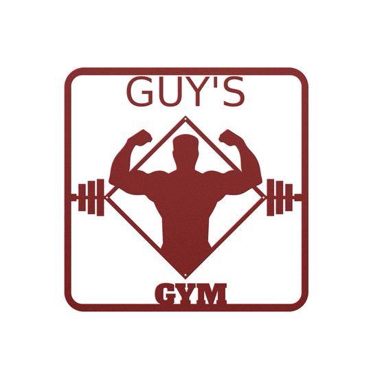 Die-Cut Metal Signs Gym sign