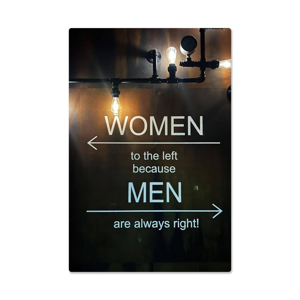 Bathroom Humor Metal Art - Funny Restroom Decor