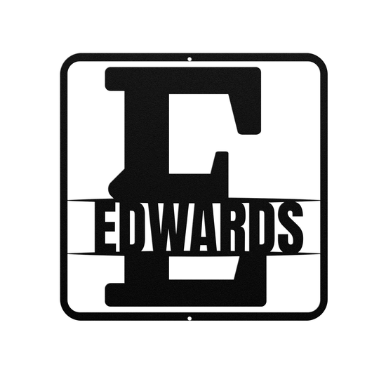 split monogram E personalized