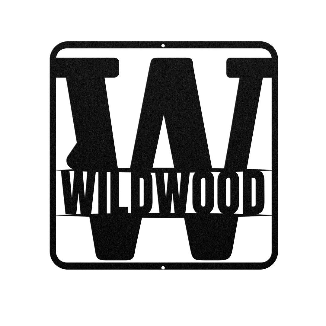 split monogram W PERSONALIZED - Tailored Wall Expressions