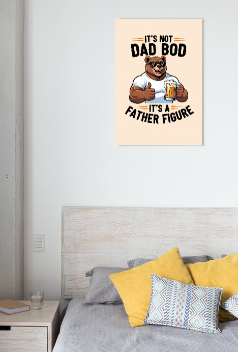 Custom Metal Sign for Dad – Funny Bear Artwork, mancave