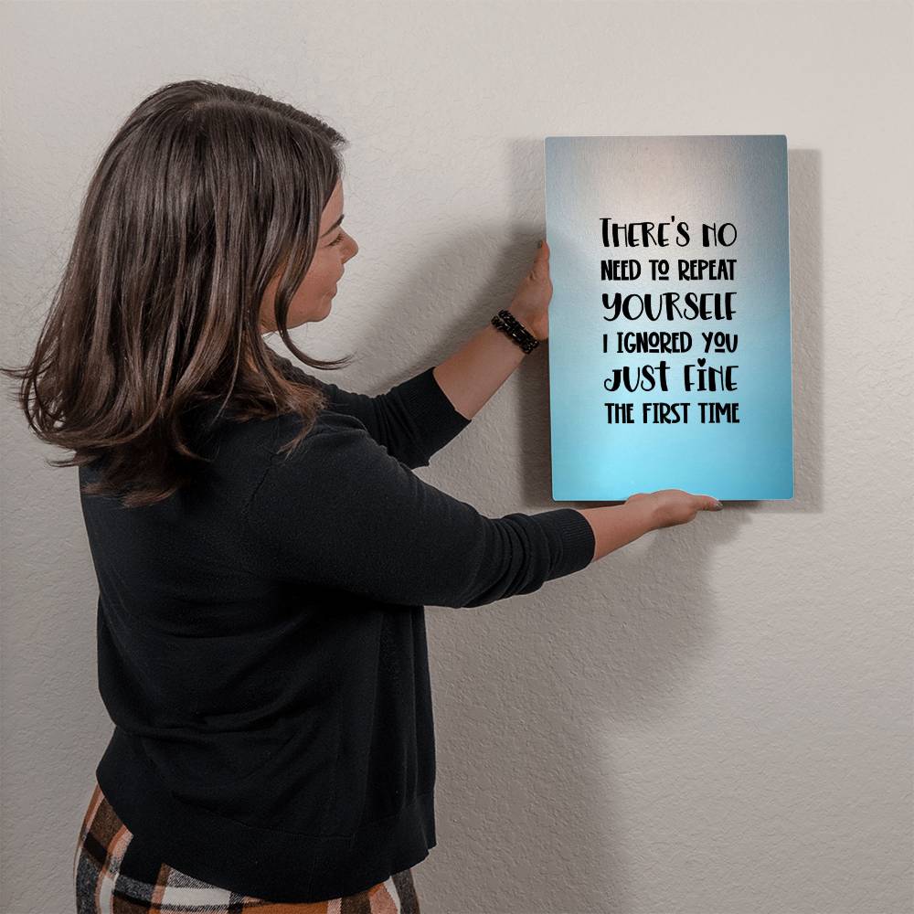 High Gloss Metal Art Print - Custom Aluminum Decor Humorous