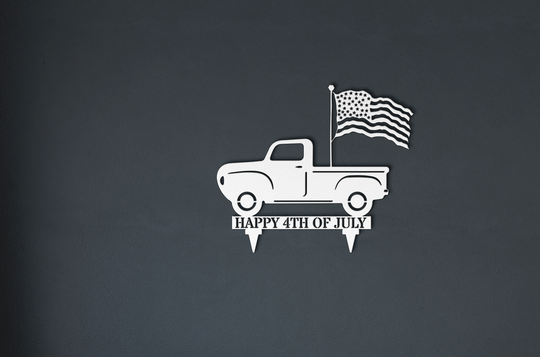 Die-Cut Metal Yard Sign, Independence, 4th of July