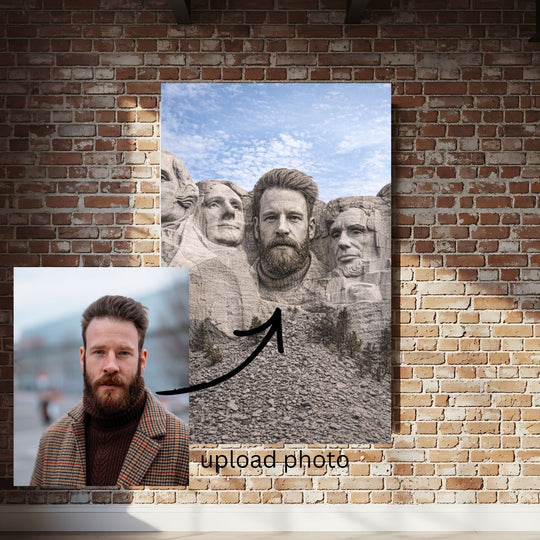 Custom Photo Canvas Print - Mount Rushmore Style Artwork