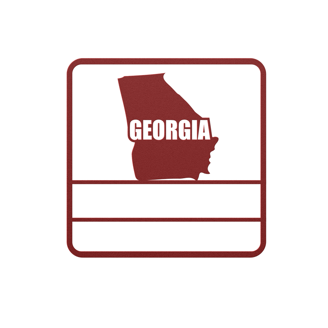 Die-Cut Metal Signs custom map of Georgia