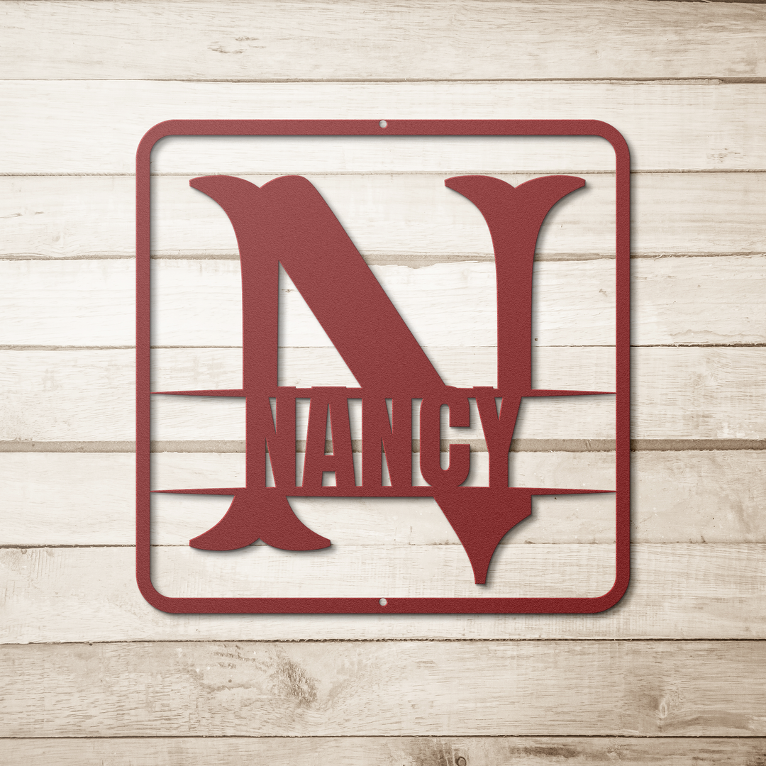 split monogram N PERSONALIZED