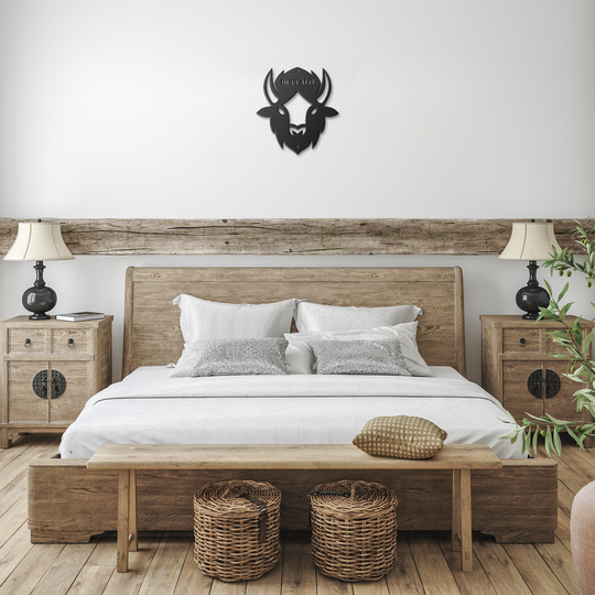 Personalized Die-Cut Metal Signs Bison Silhouette