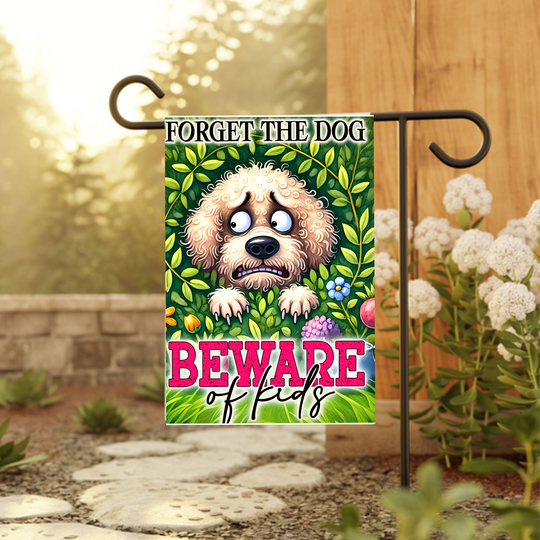 Funny Garden Flag - Beware of Kids,