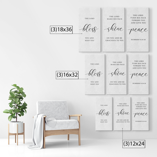 Inspirational 3 Piece Canvas Art Set – Faith and Positivity