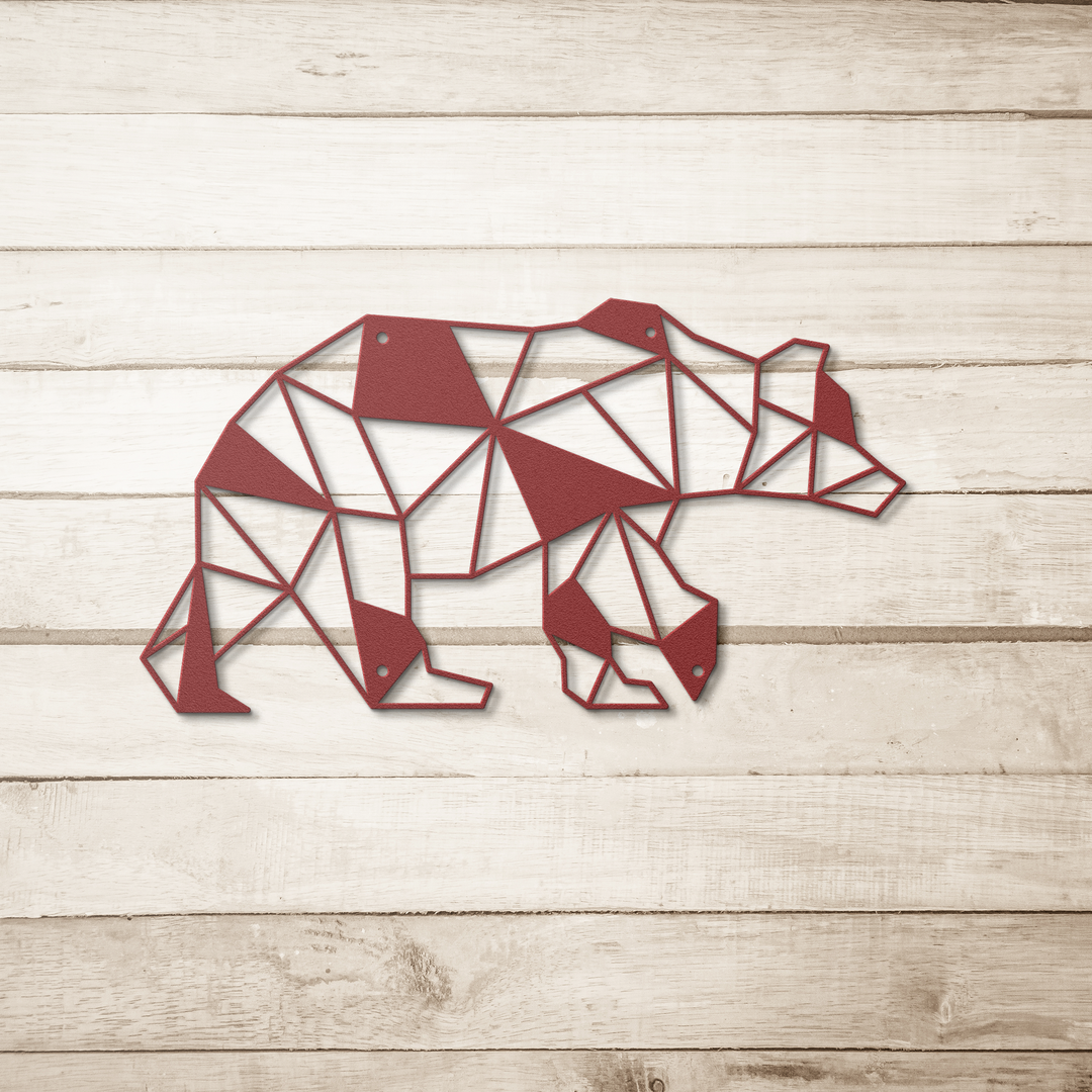 Die-Cut Metal Signs featuring a 3D bear