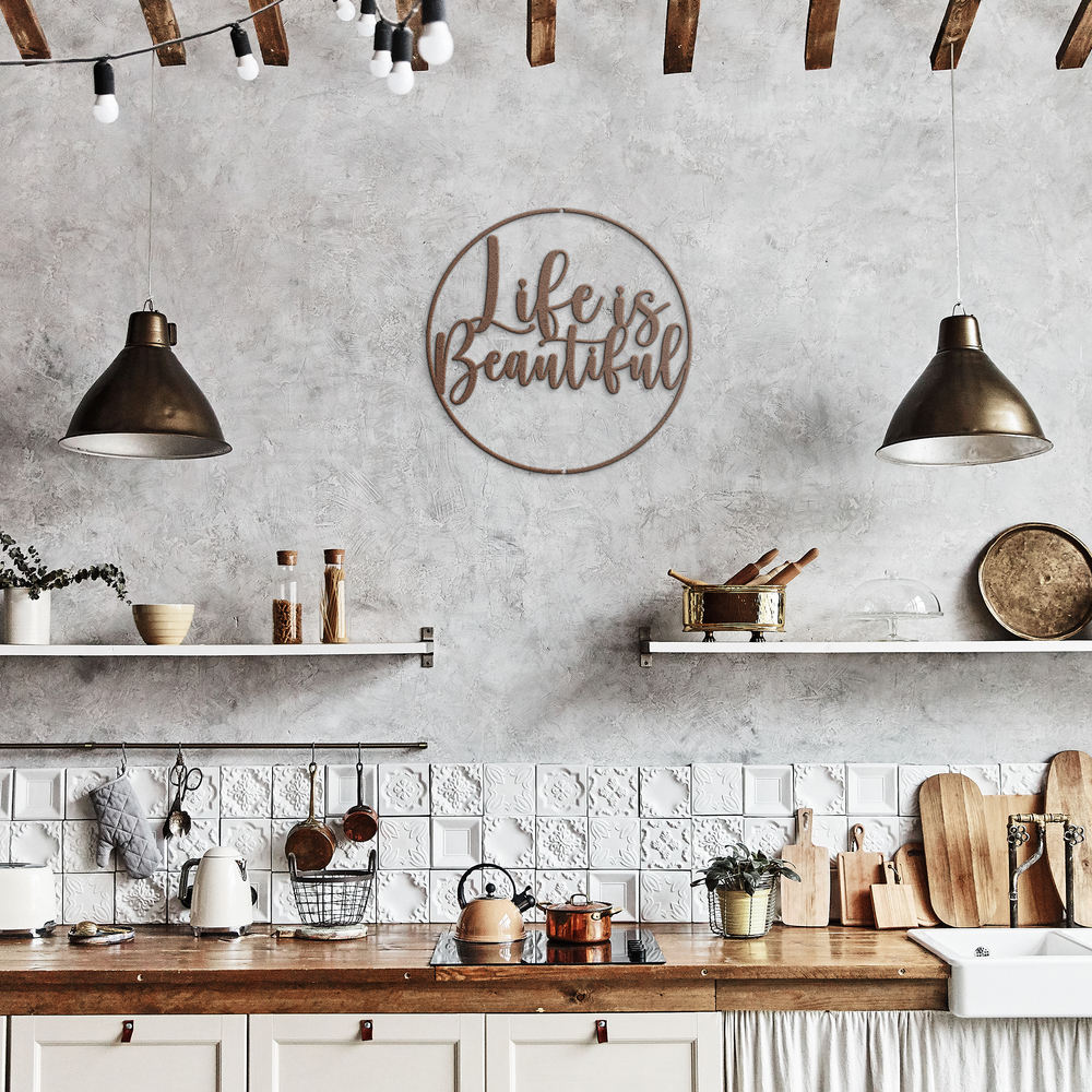 Metal Signs featuring the saying life is beautiful - Tailored Wall Expressions