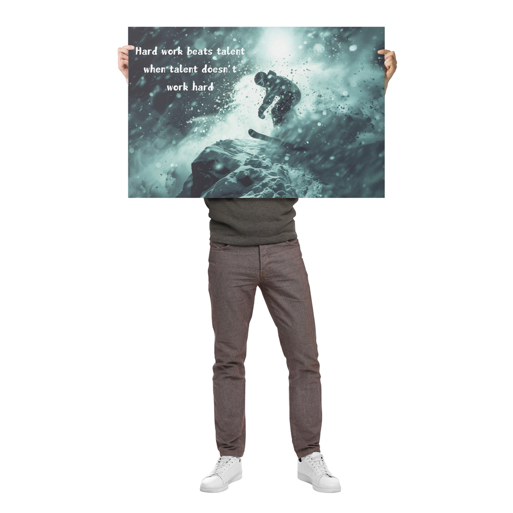 Poster: 36x24 motivational, inspirational snowboarding Wall Art AnywherePOD