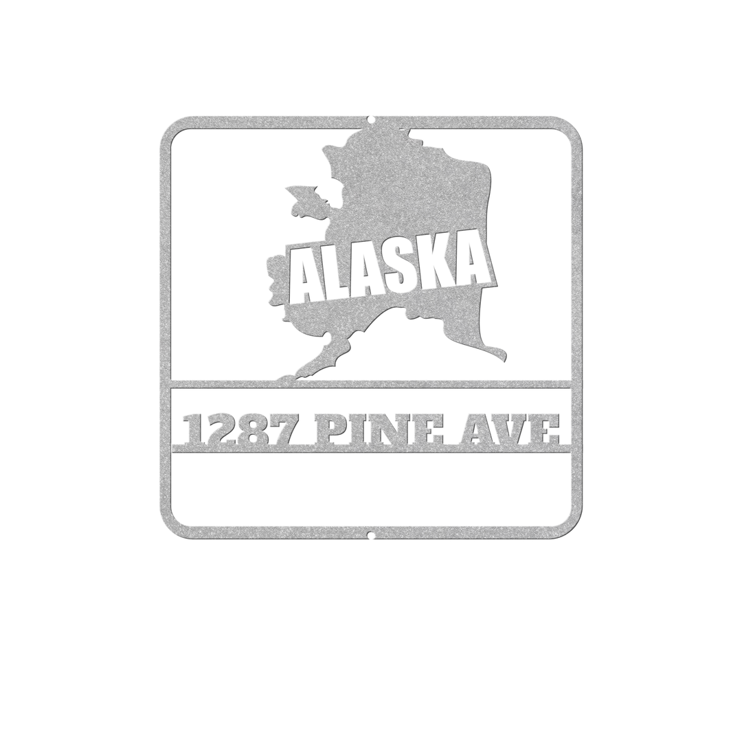 Alaska Custom Outdoor Metal Sign - Personalized Home Decor