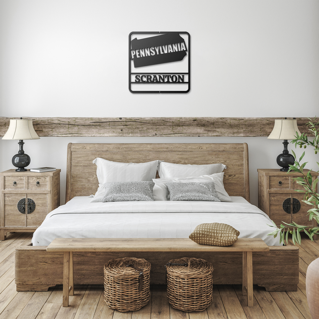 Pennsylvania Custom Steel Outdoor Sign - Personalized Metal Decor