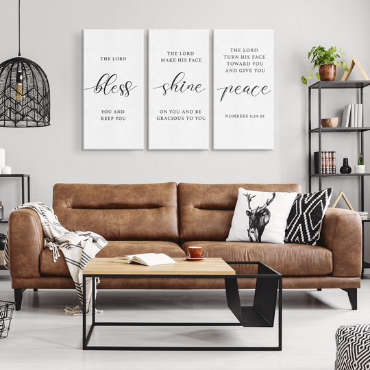 Inspirational 3 Piece Canvas Art Set – Faith and Positivity