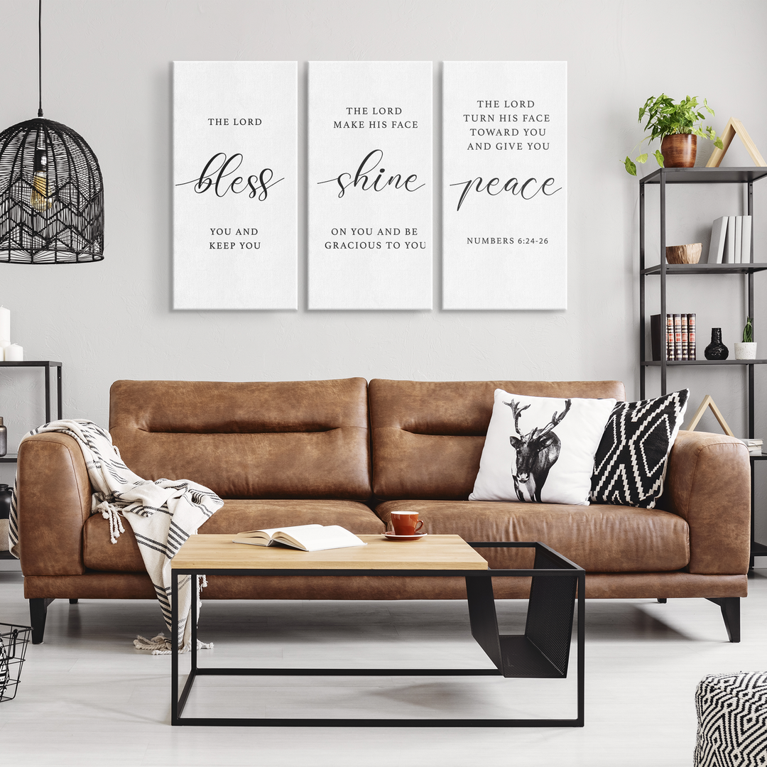 Inspirational 3 Piece Canvas Art Set – Faith and Positivity