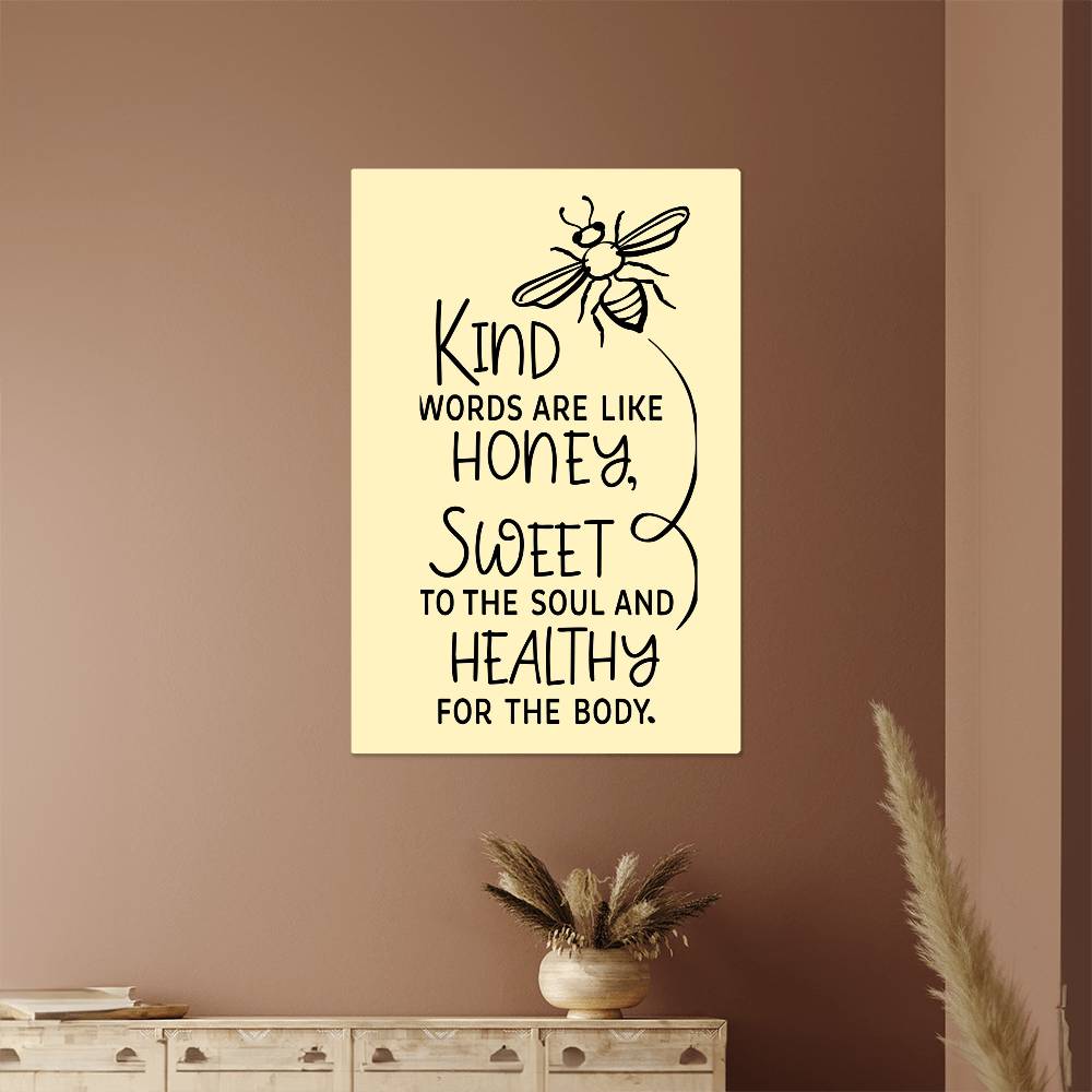 Inspirational Bee Metal Art Print - High Gloss Wall Decor
