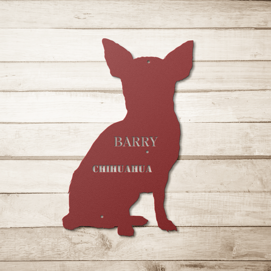 Chihuahua Metal Sign - Personalized Dog Wall Art