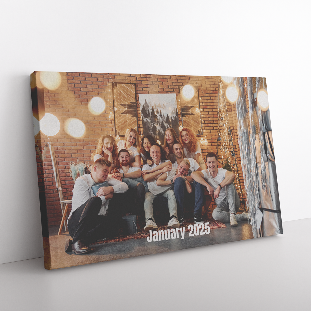 Rectangle Canvas Wrap Horizontal Portrait with personalized text