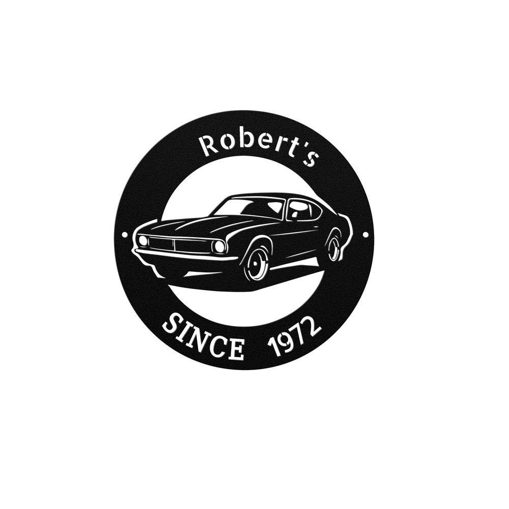 Custom Metal Car Sign - Vintage Wall Art & Garage Decor