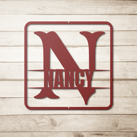 split monogram N PERSONALIZED