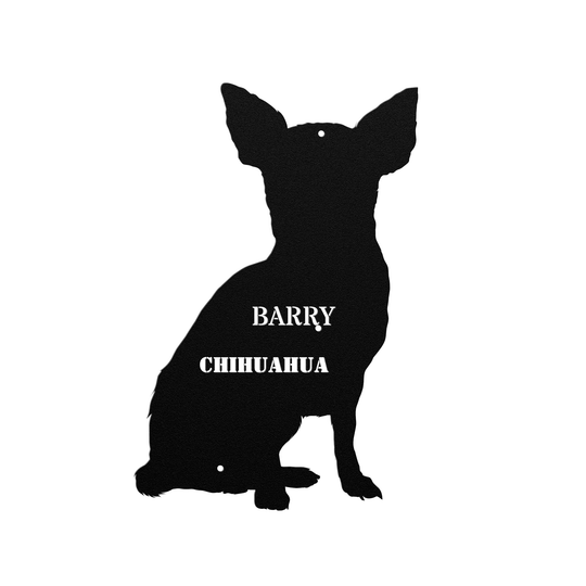 Chihuahua Metal Sign - Personalized Dog Wall Art