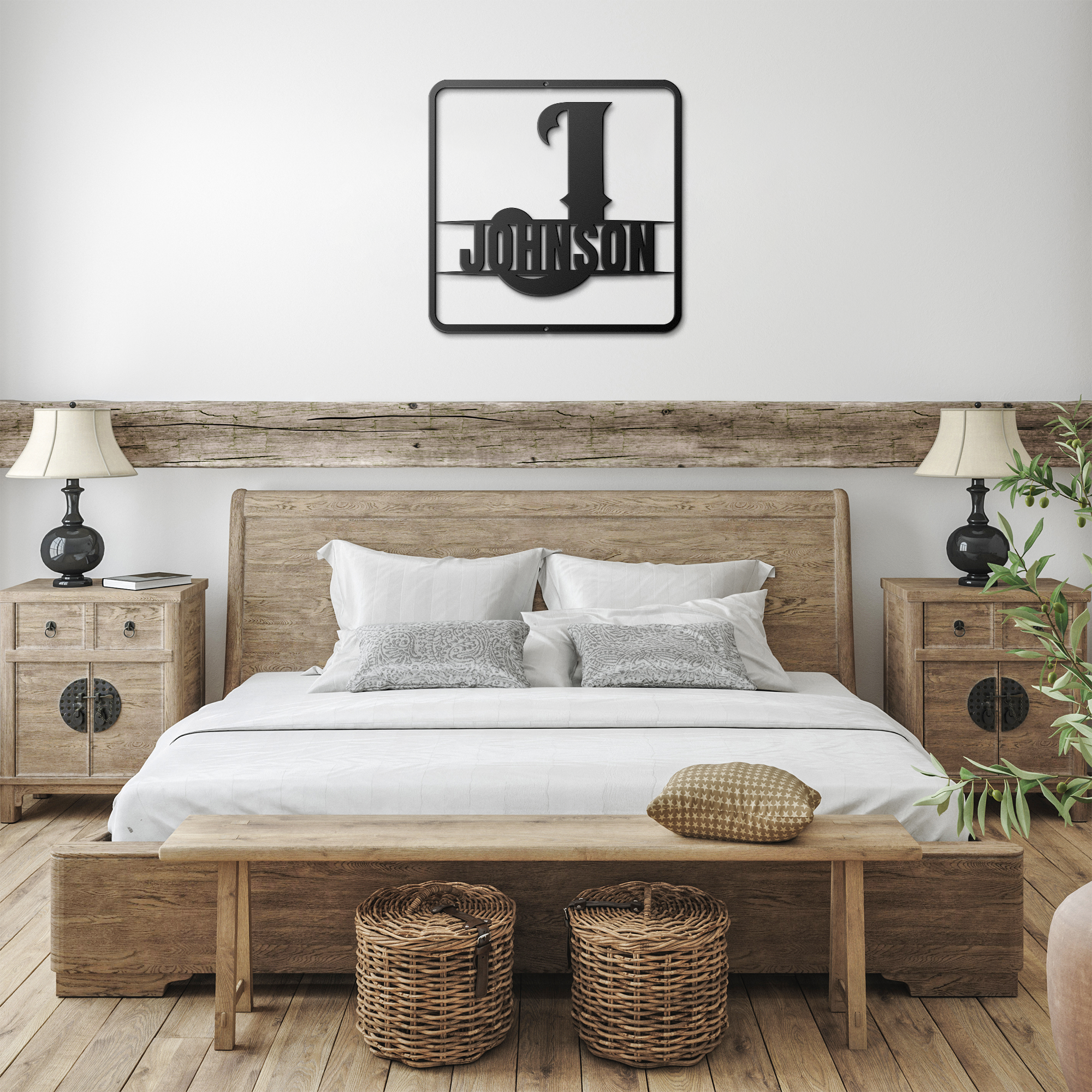split monogram J PERSONALIZED - Tailored Wall Expressions