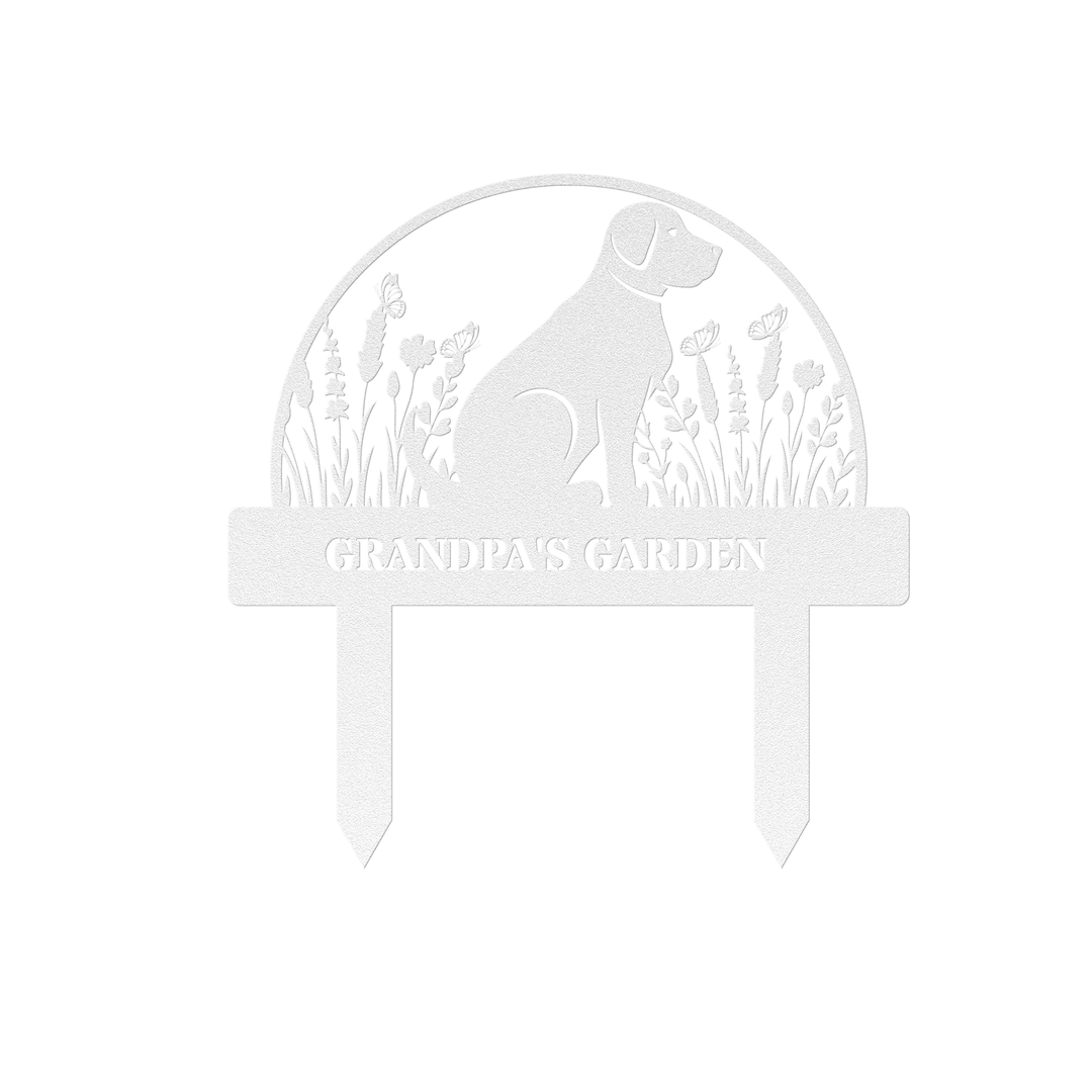 Custom Dog Metal Garden Sign - Personalized Pet