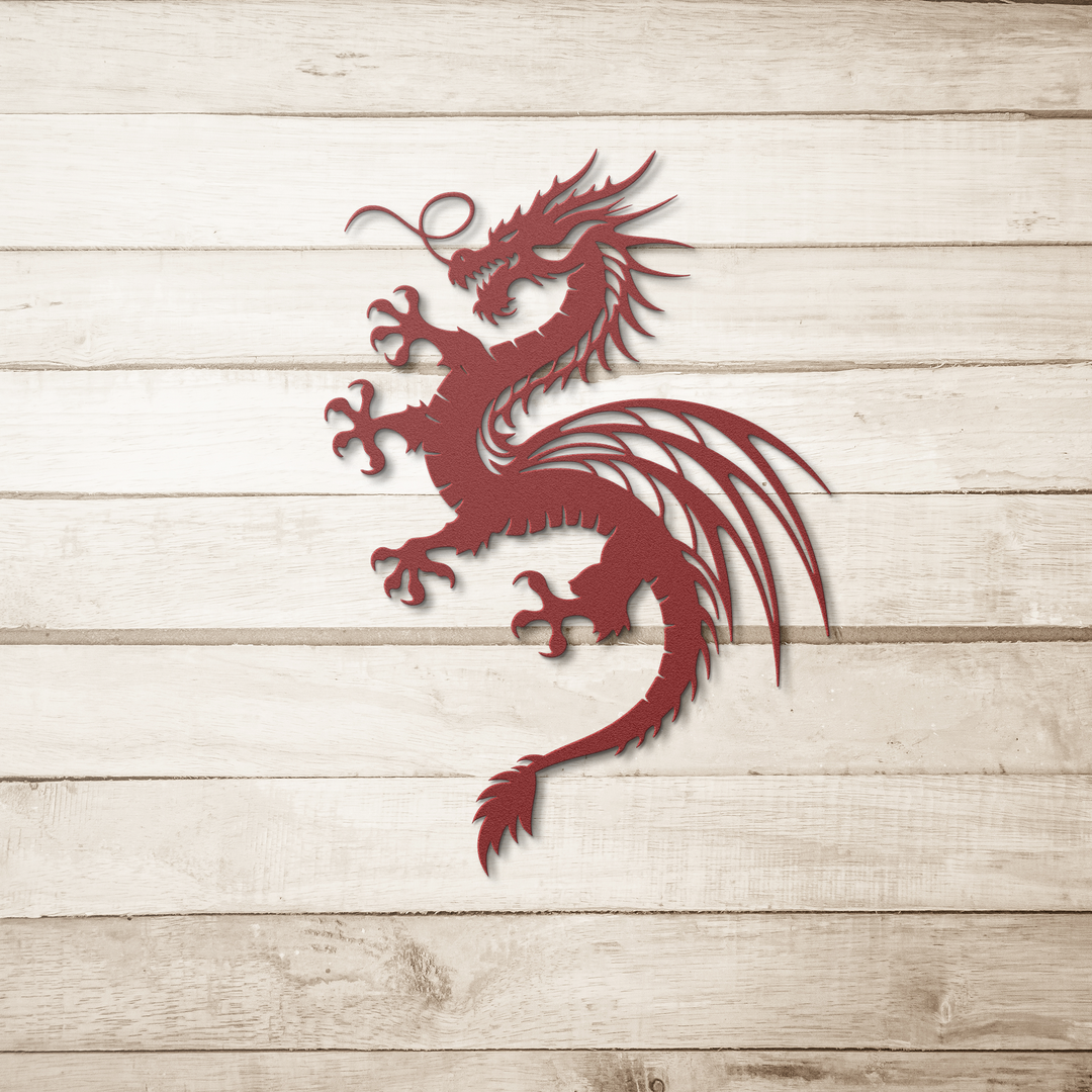 Elegant Metal Dragon Wall Art Decor