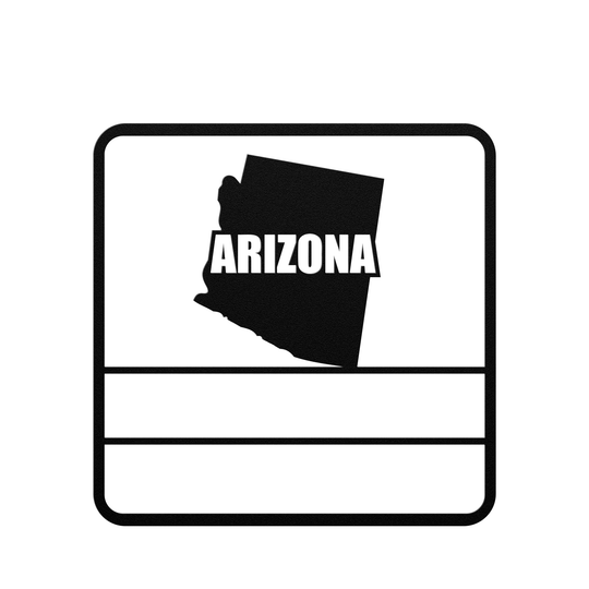 Die-Cut Metal Signs custom map of Arizona