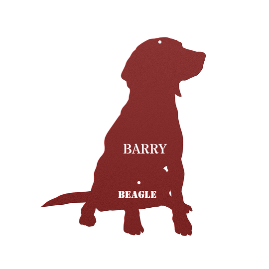 Personalized Beagle Metal Sign - Custom Outdoor Home Decor