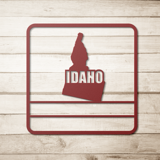 Die-Cut Metal Signs map of Idaho