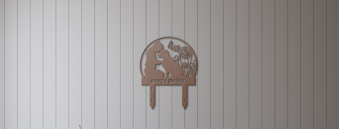 Personalized Metal Garden Sign - Custom Steel Decor