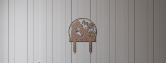 Personalized Metal Garden Sign - Custom Steel Decor