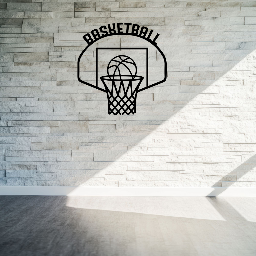 Basketball Metal Wall Art - Custom Sports Decor Gift