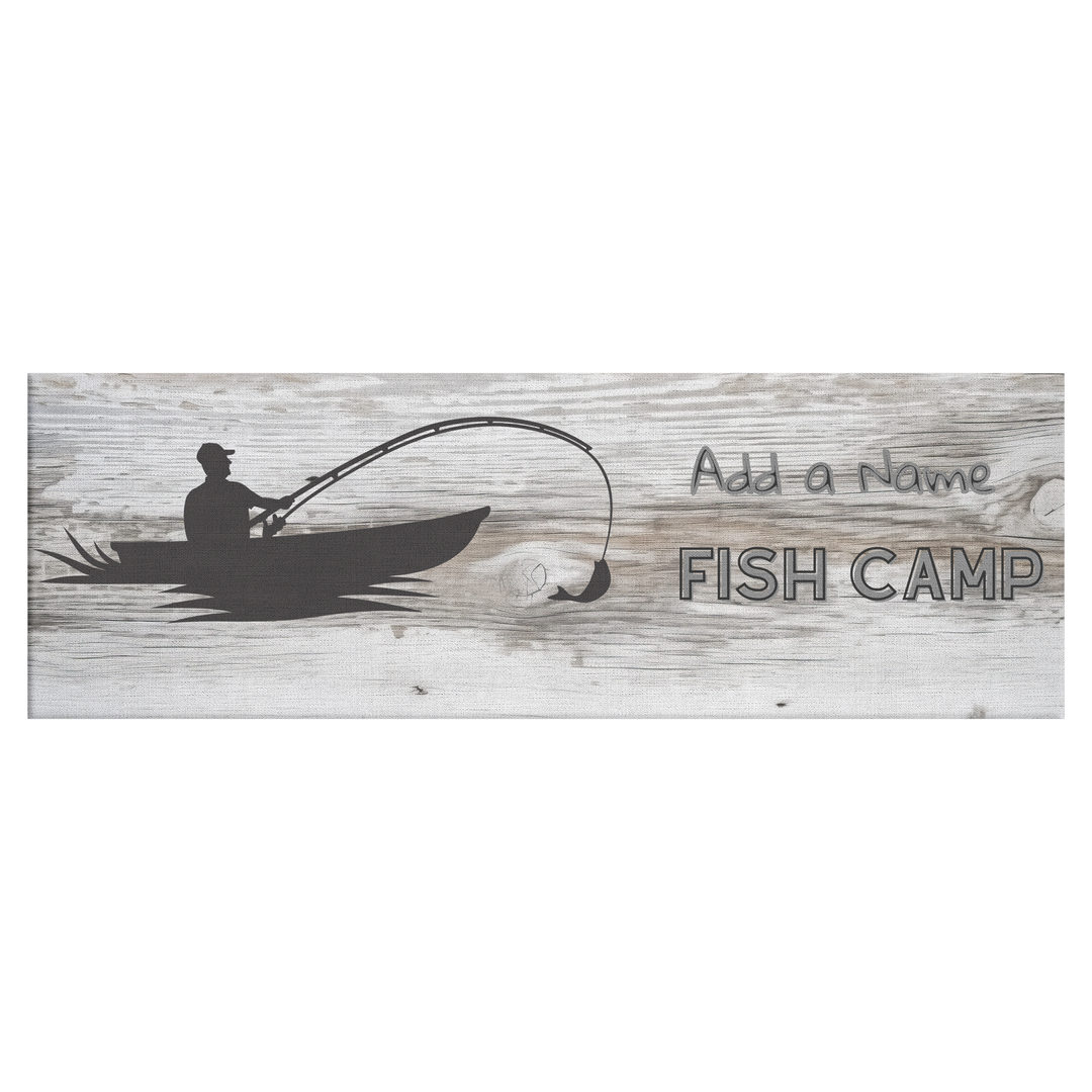 Panoramic Canvas personalized fish camp sign